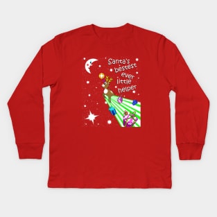 Santa's Little Helper Kids Long Sleeve T-Shirt